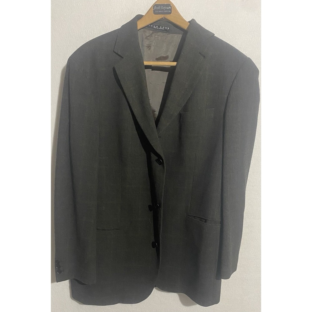 Hugo Boss Blazer 100% Wool Brown 3 Button Heritage 44R Mens